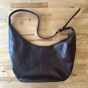 Madewell The Essential Curve Shoulder Bag - Chocolate Brown